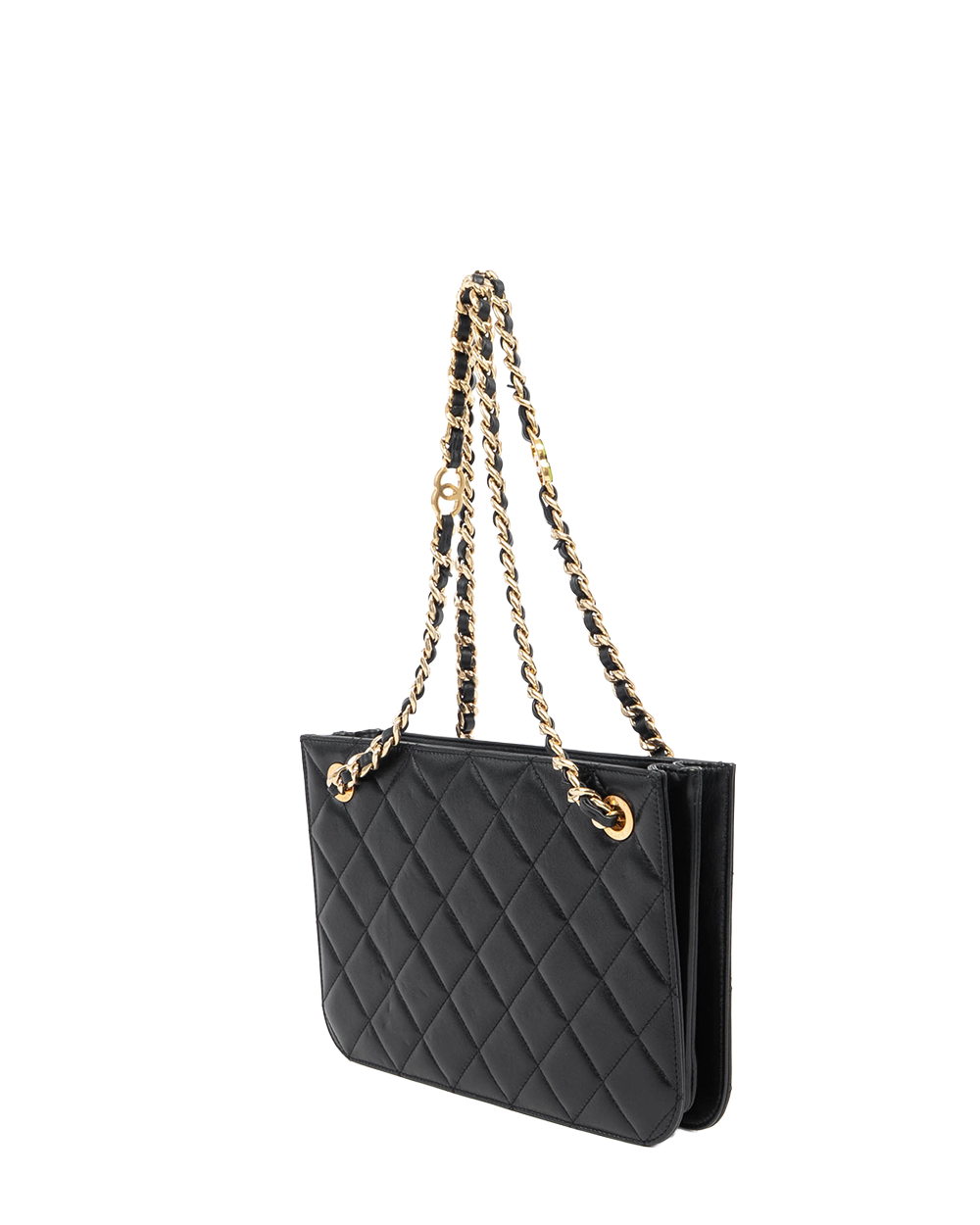 CHANEL HOBO BLACK LAMB GHW T552K9NK 09577