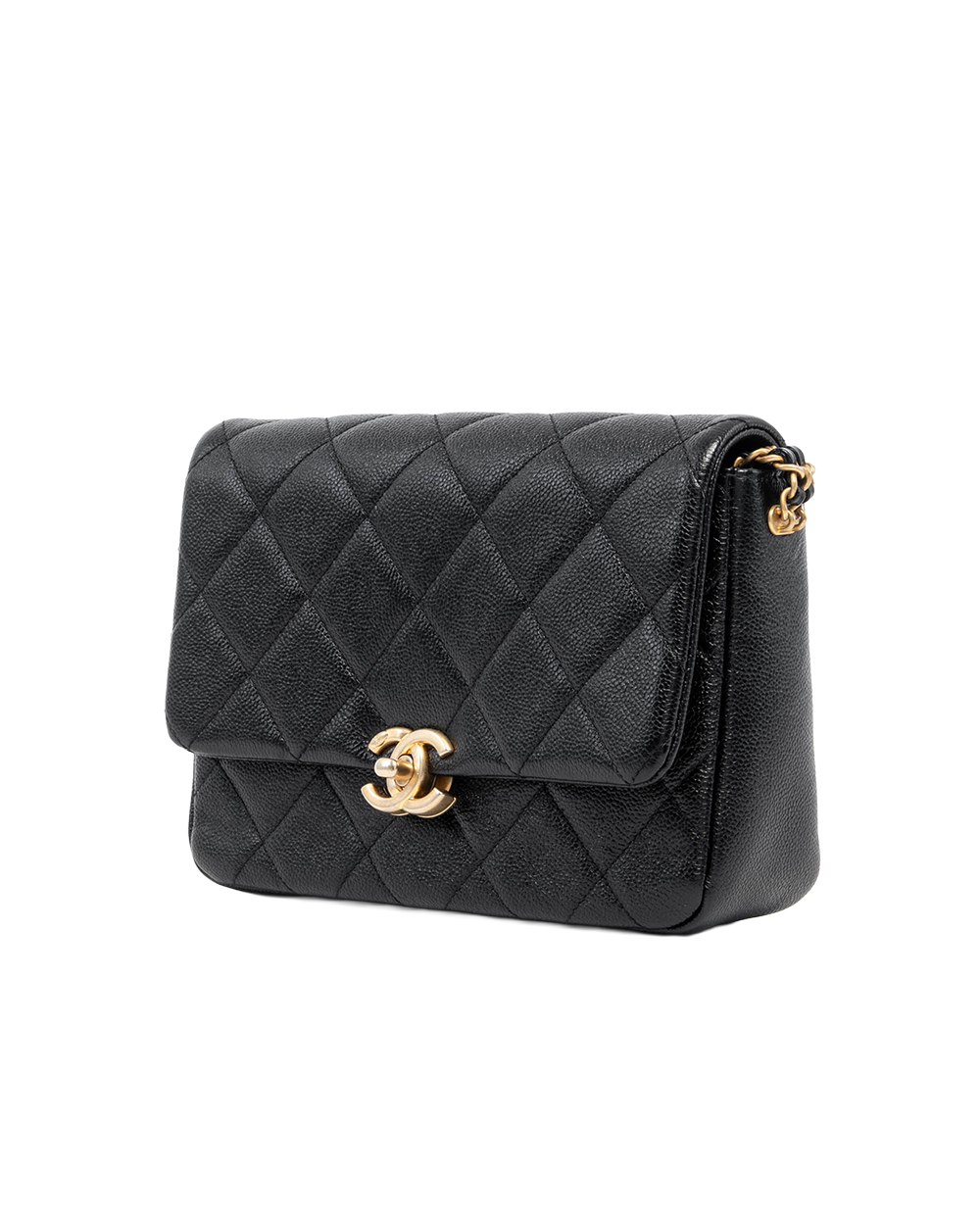 CHANEL MELODY FLAP 8.5 BLACK CAVIAR GHW GKNT66G0 04979
