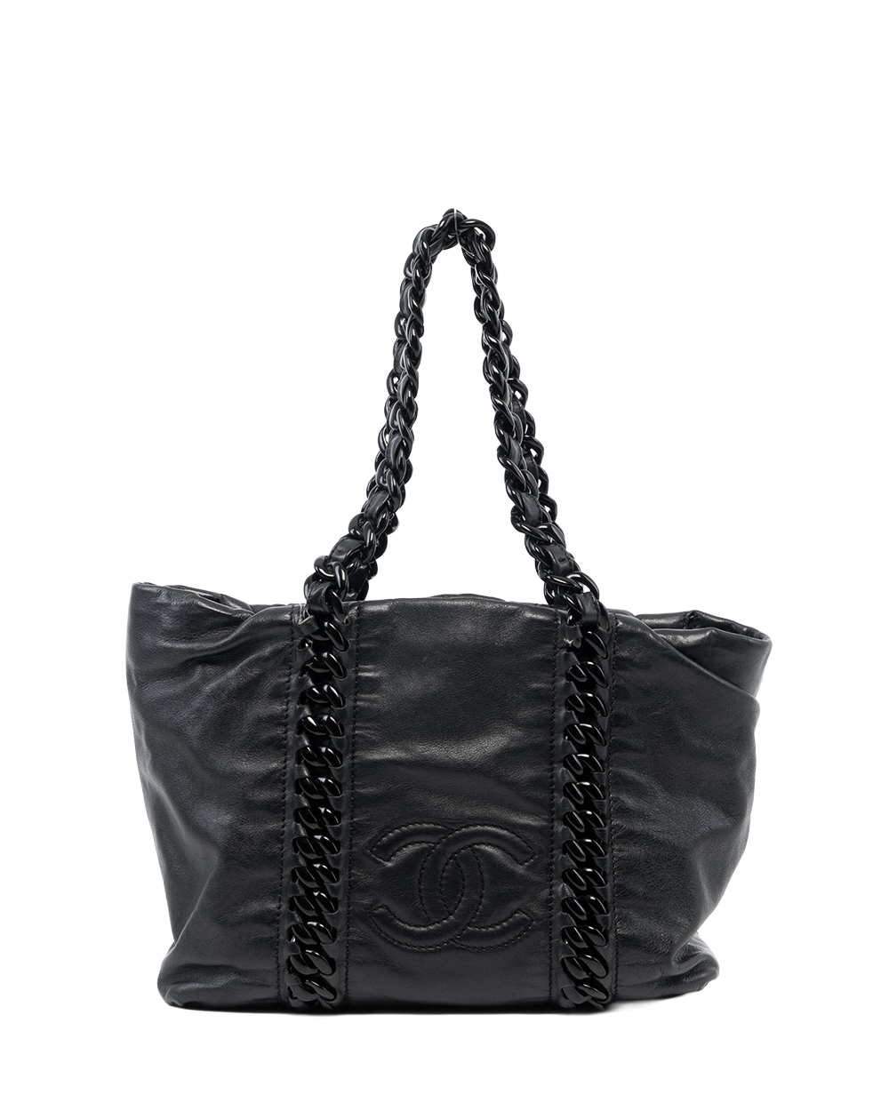 CHANEL MODERN TOTE BLACK CALF BHW 12137770 8020