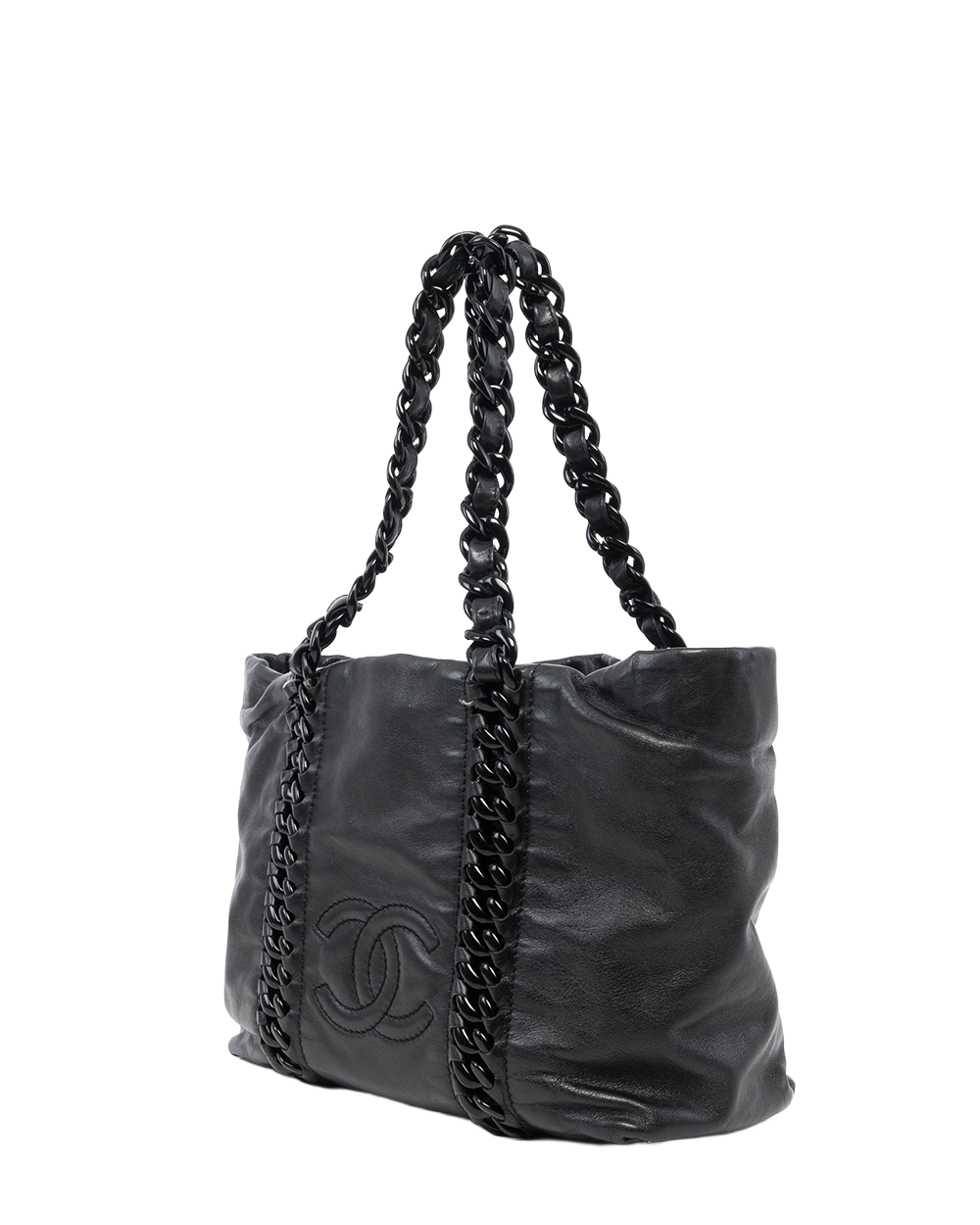 CHANEL MODERN TOTE BLACK CALF BHW 12137770 8021