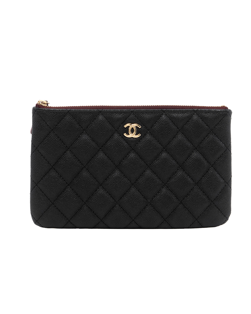 CHANEL O CASE 8 BLACK CAVIAR GHW 30655082 08295