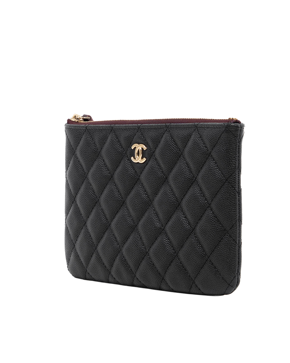 CHANEL O CASE 8 BLACK CAVIAR GHW 30655082 08296