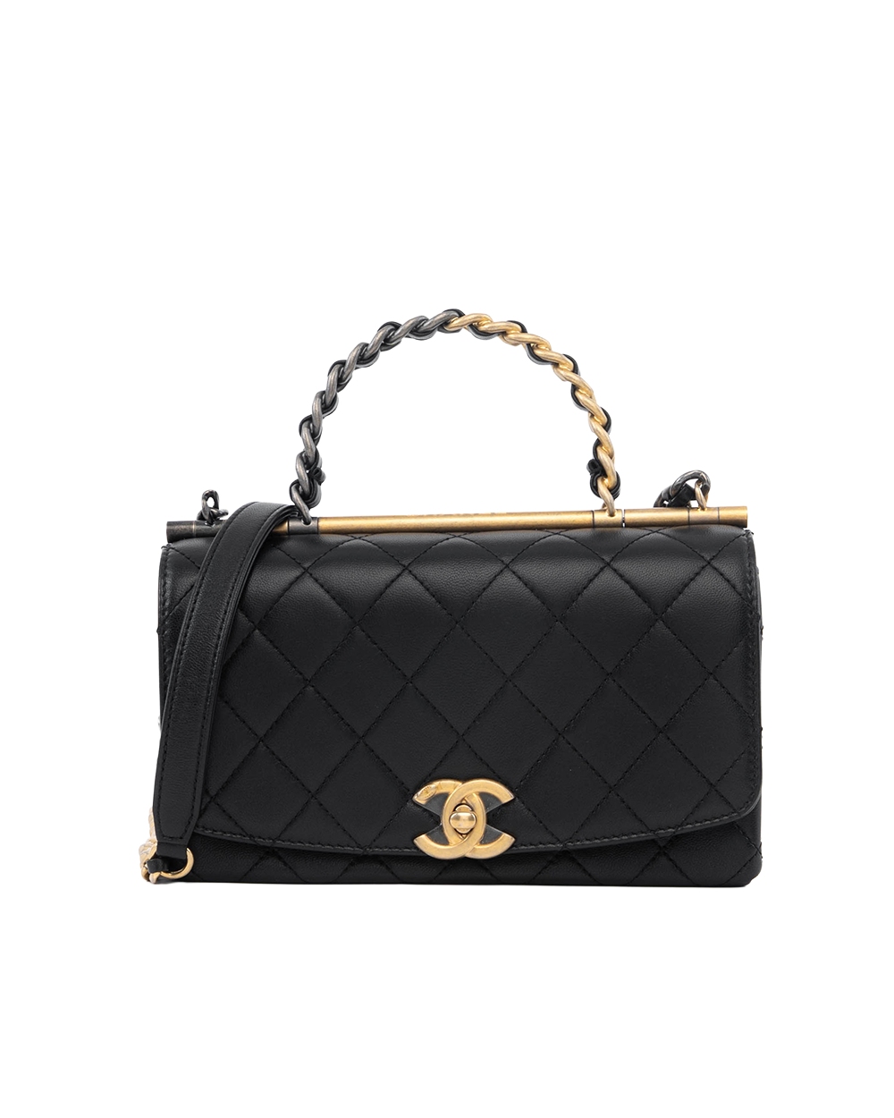 CHANEL PARISIENNE SHOULDER BAG 8 BLACK LAMB GHW 29882190 5115
