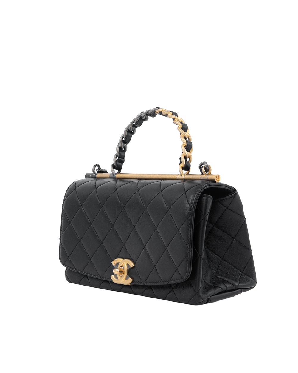 CHANEL PARISIENNE SHOULDER BAG 8 BLACK LAMB GHW 29882190 5118