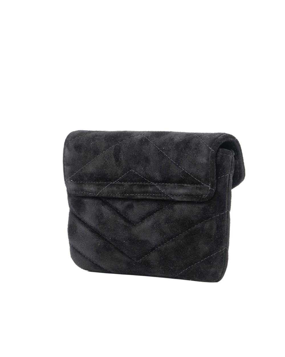 CHANEL POUCH MINI BLACK SUEDE GHW 26099518 00232