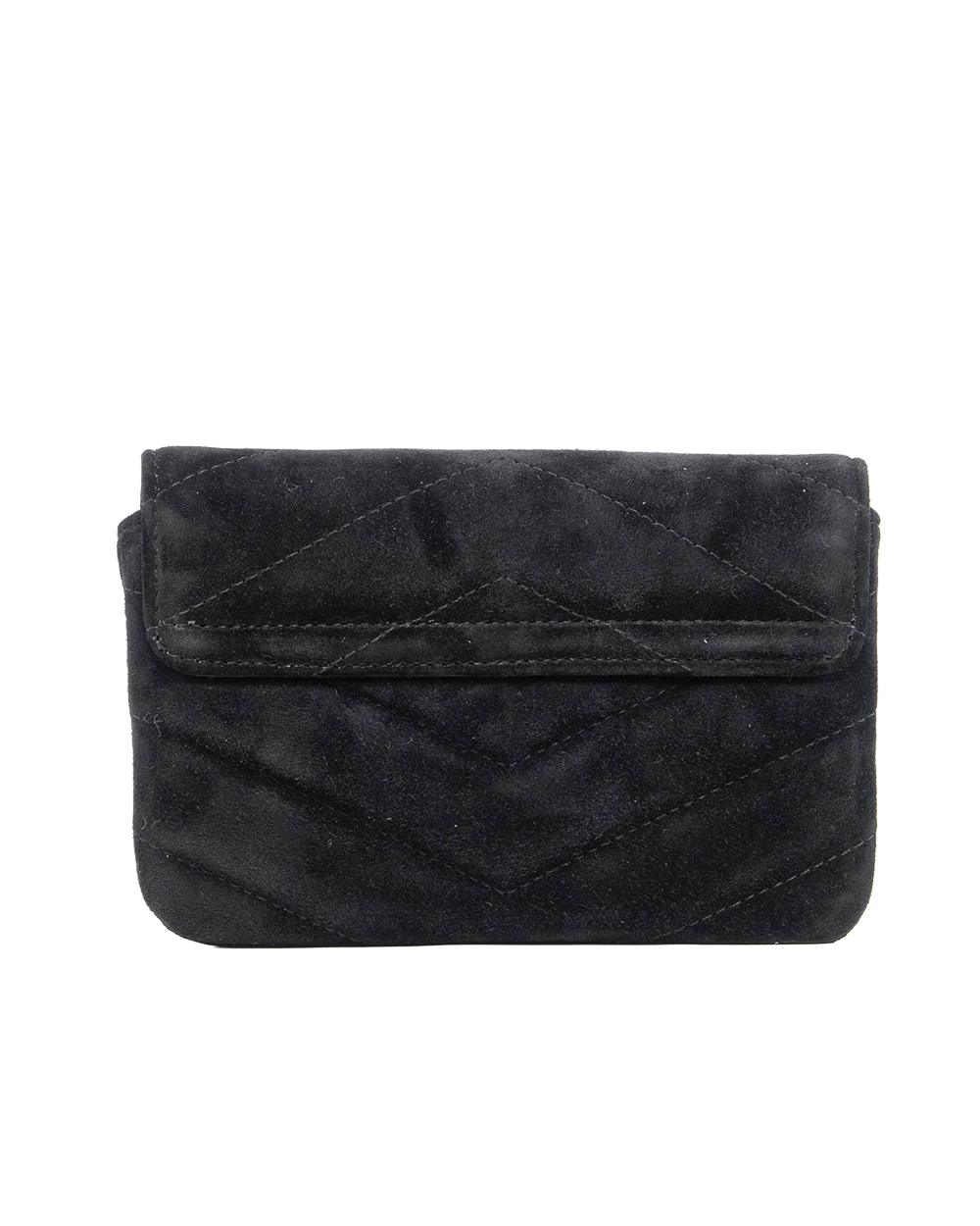 CHANEL POUCH MINI BLACK SUEDE GHW 26099518 00233