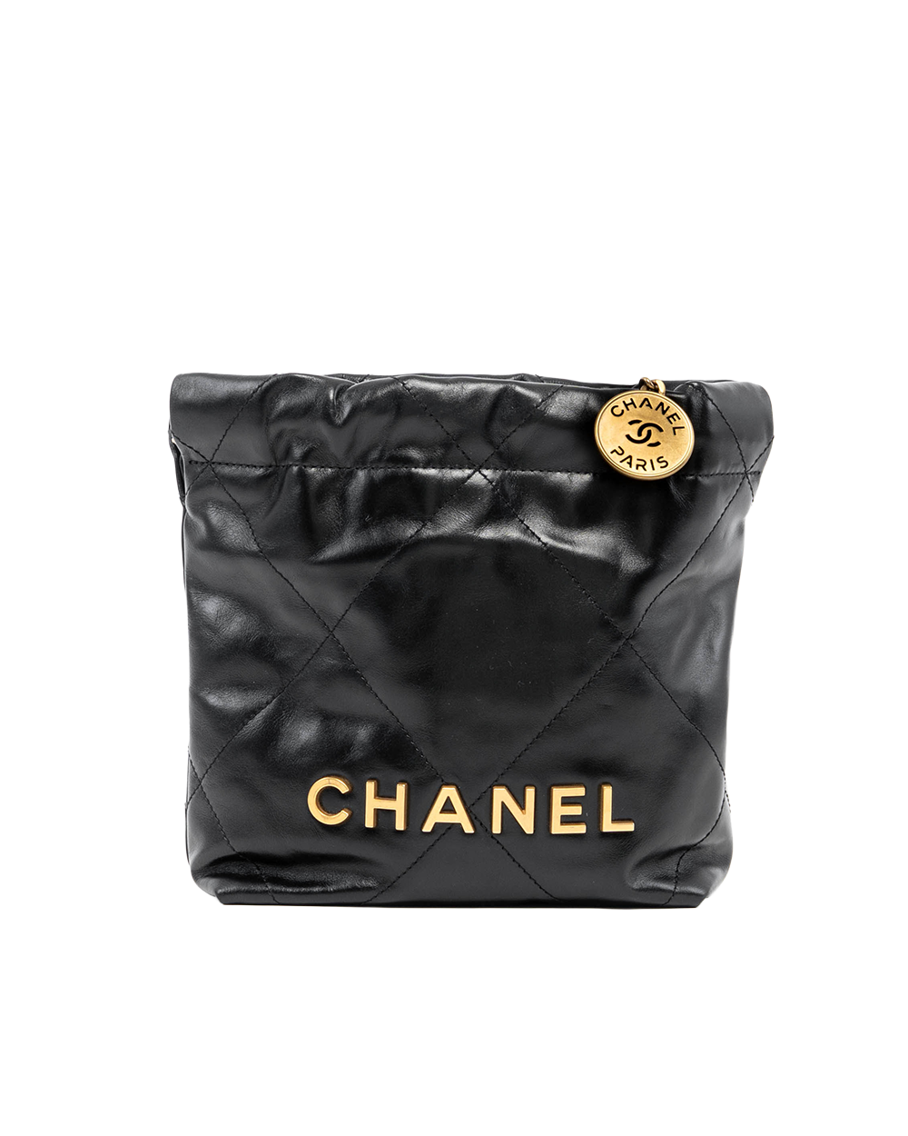 CHANEL TOTE 22 MINI BLACK CALF GHW GX4LE643 05028