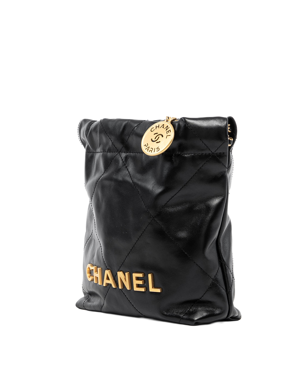 CHANEL TOTE 22 MINI BLACK CALF GHW GX4LE643 05029