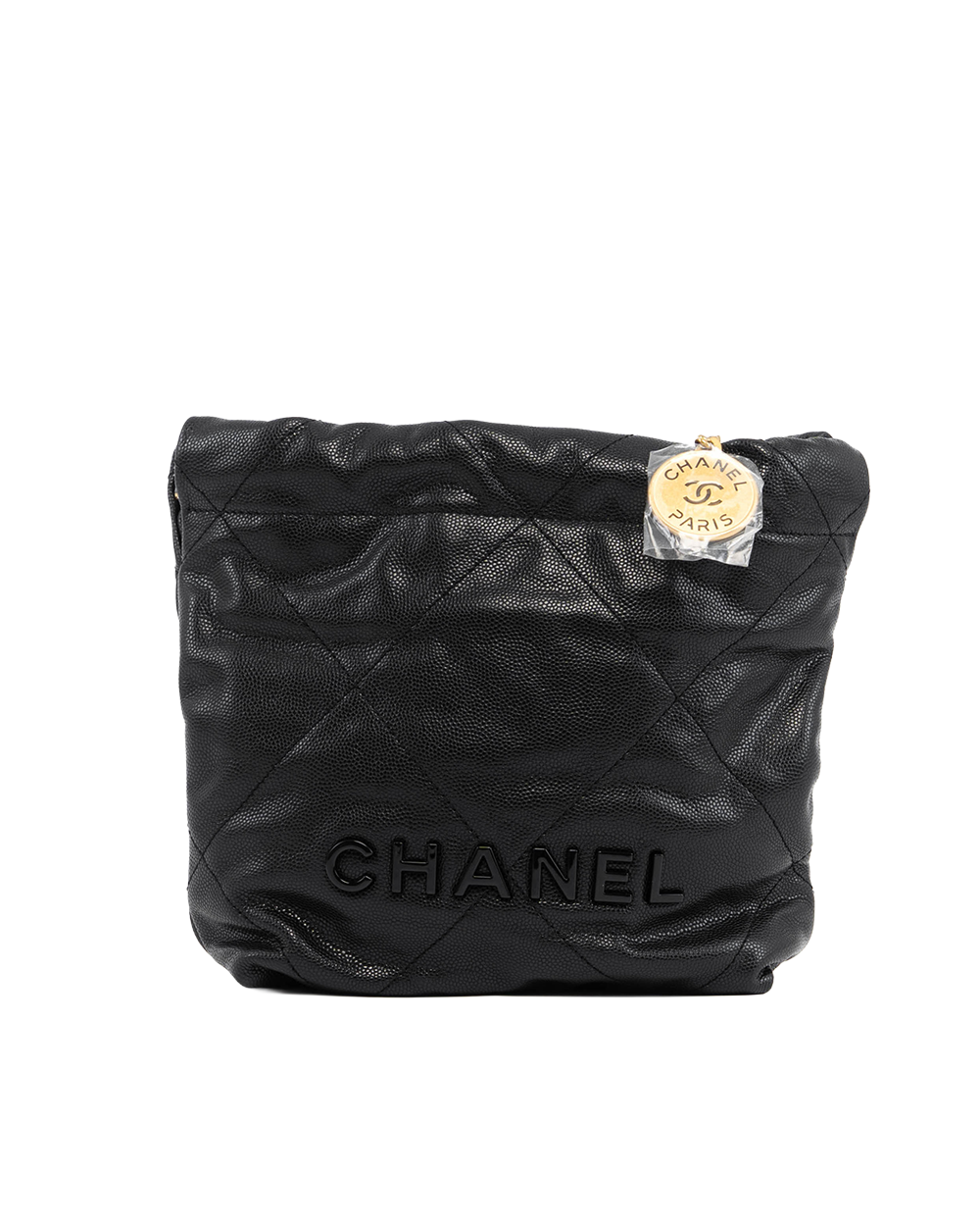 CHANEL TOTE 22 MINI BLACK CAVIAR GHW K4PT0634 00753