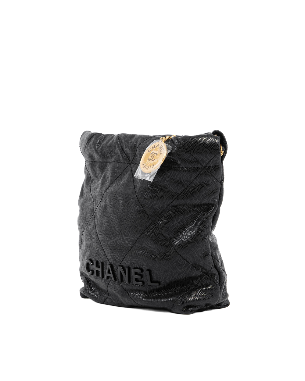 CHANEL TOTE 22 MINI BLACK CAVIAR GHW K4PT0634 00754