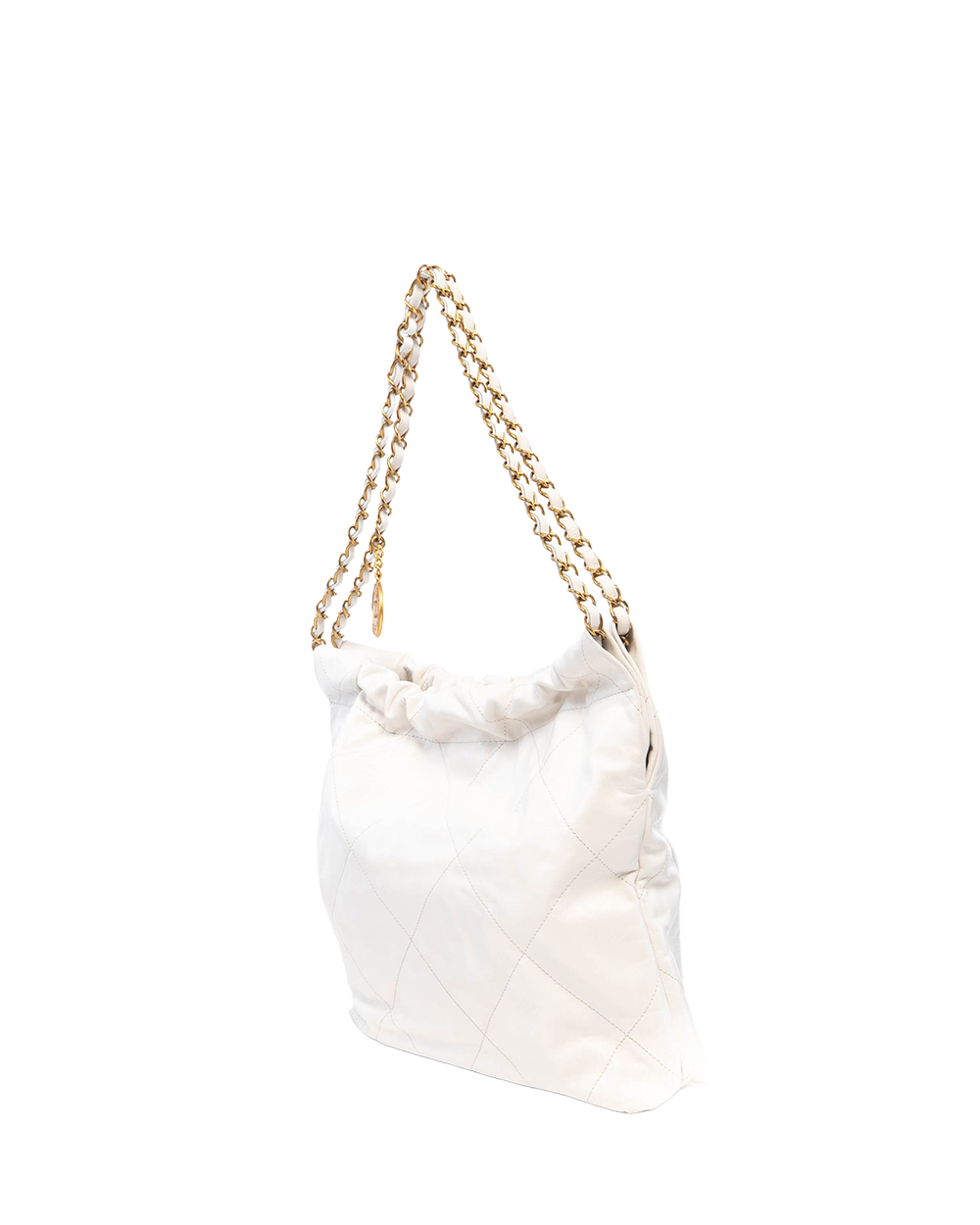 CHANEL TOTE 22 SMALL WHITE CALF GHW N2C39AKL 5216
