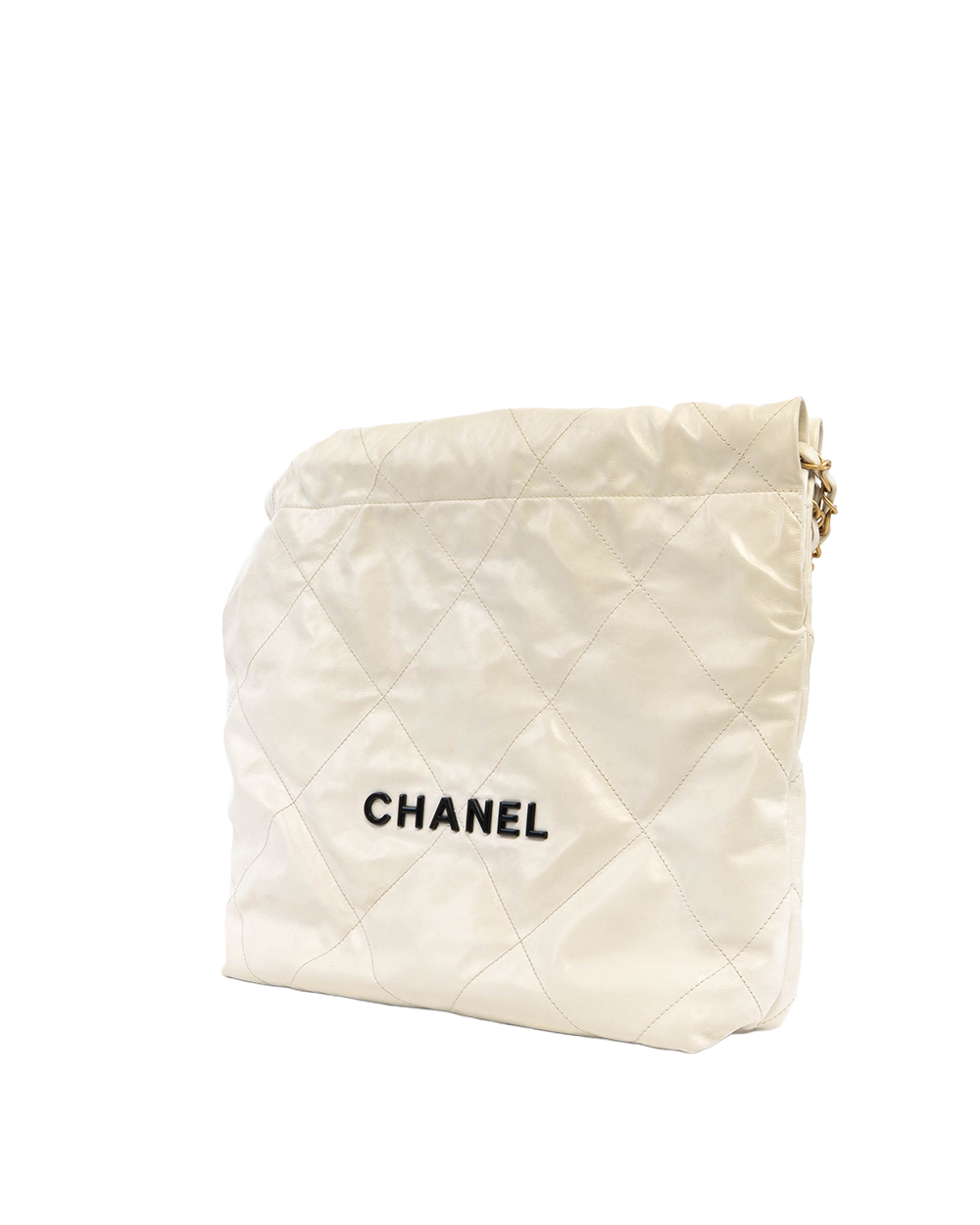 CHANEL TOTE 22 SMALL WHITE LAMB GHW T701U02H 01016