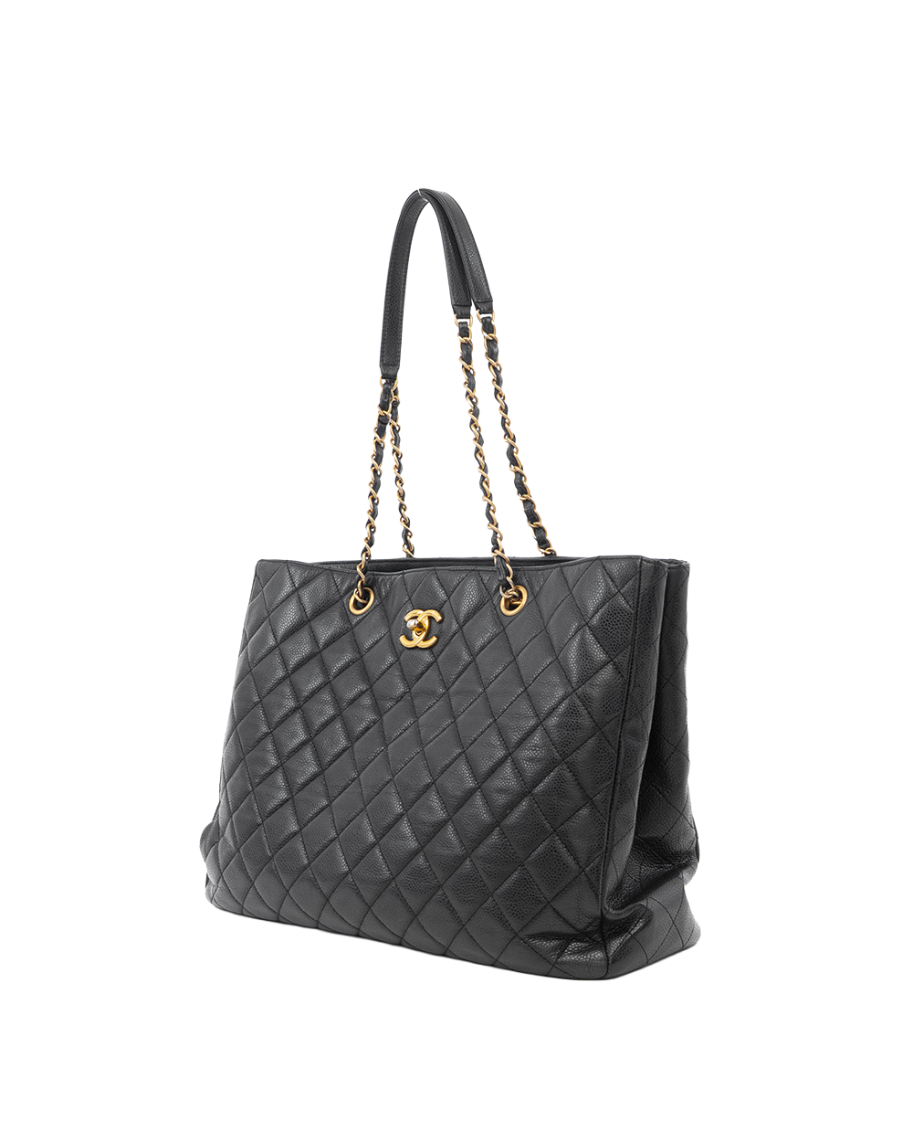 CHANEL TOTE LARGE BLACK CAVIAR GHW 21967468 1001