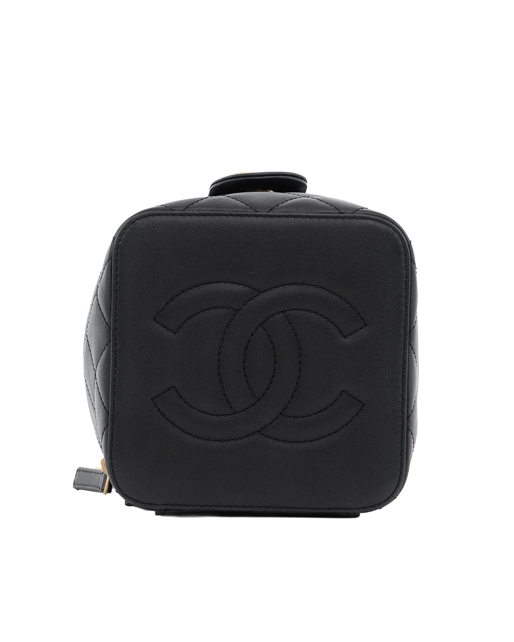 CHANEL VANITY BLACK LAMB GHW TG9PG5JK 08742