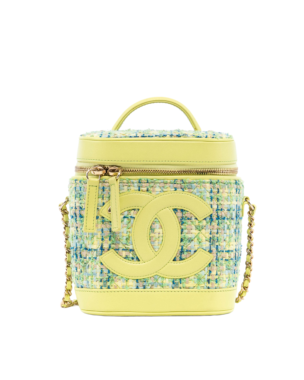 CHANEL VANITY GREEN TWEED & CALF GHW 27571168 4039