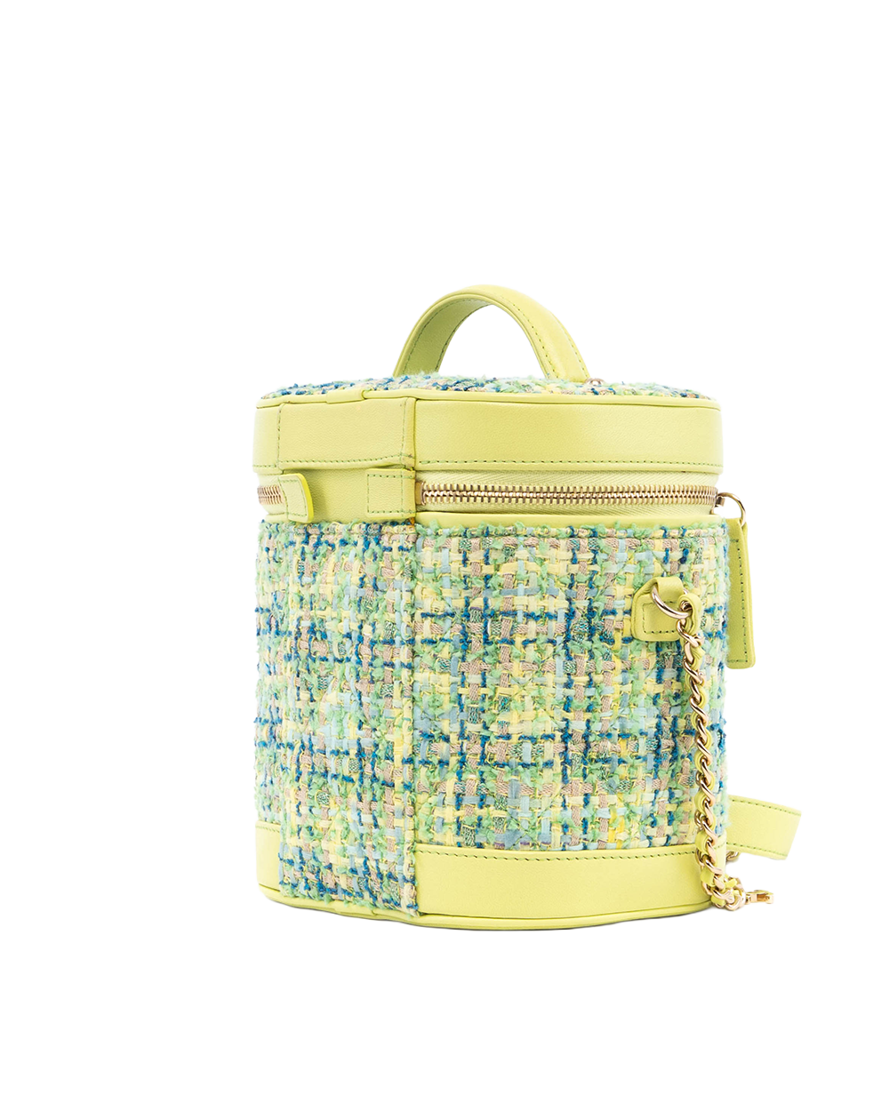 CHANEL VANITY GREEN TWEED & CALF GHW 27571168 4041