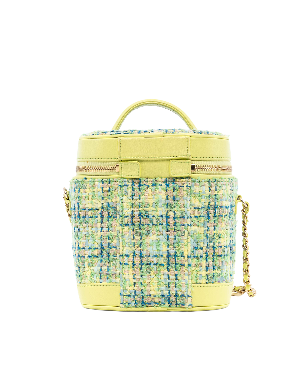 CHANEL VANITY GREEN TWEED & CALF GHW 27571168 4042
