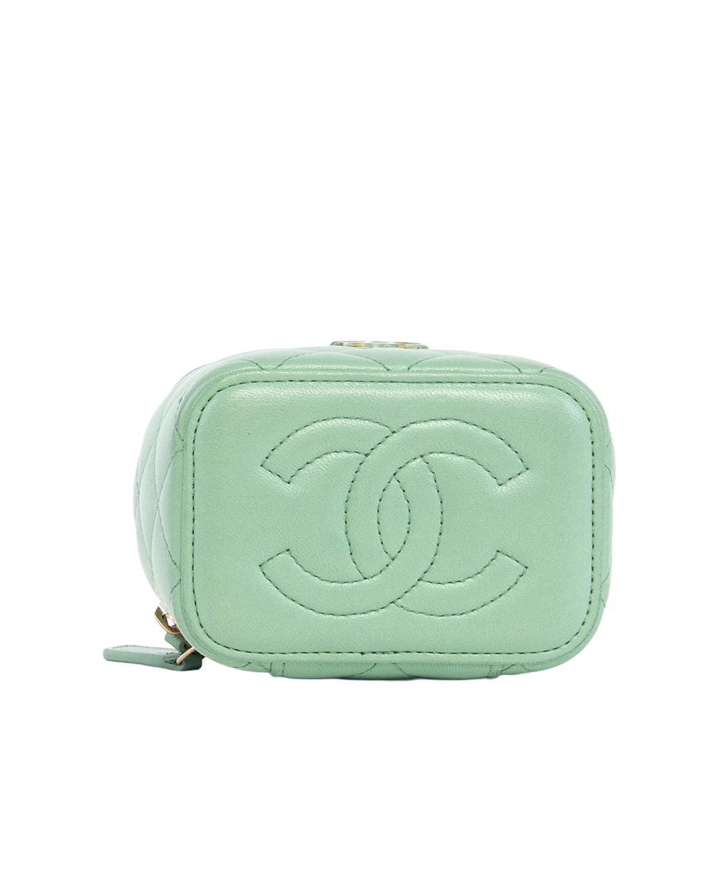 CHANEL VANITY MINI GREEN LAMB GHW TK331L63 01890