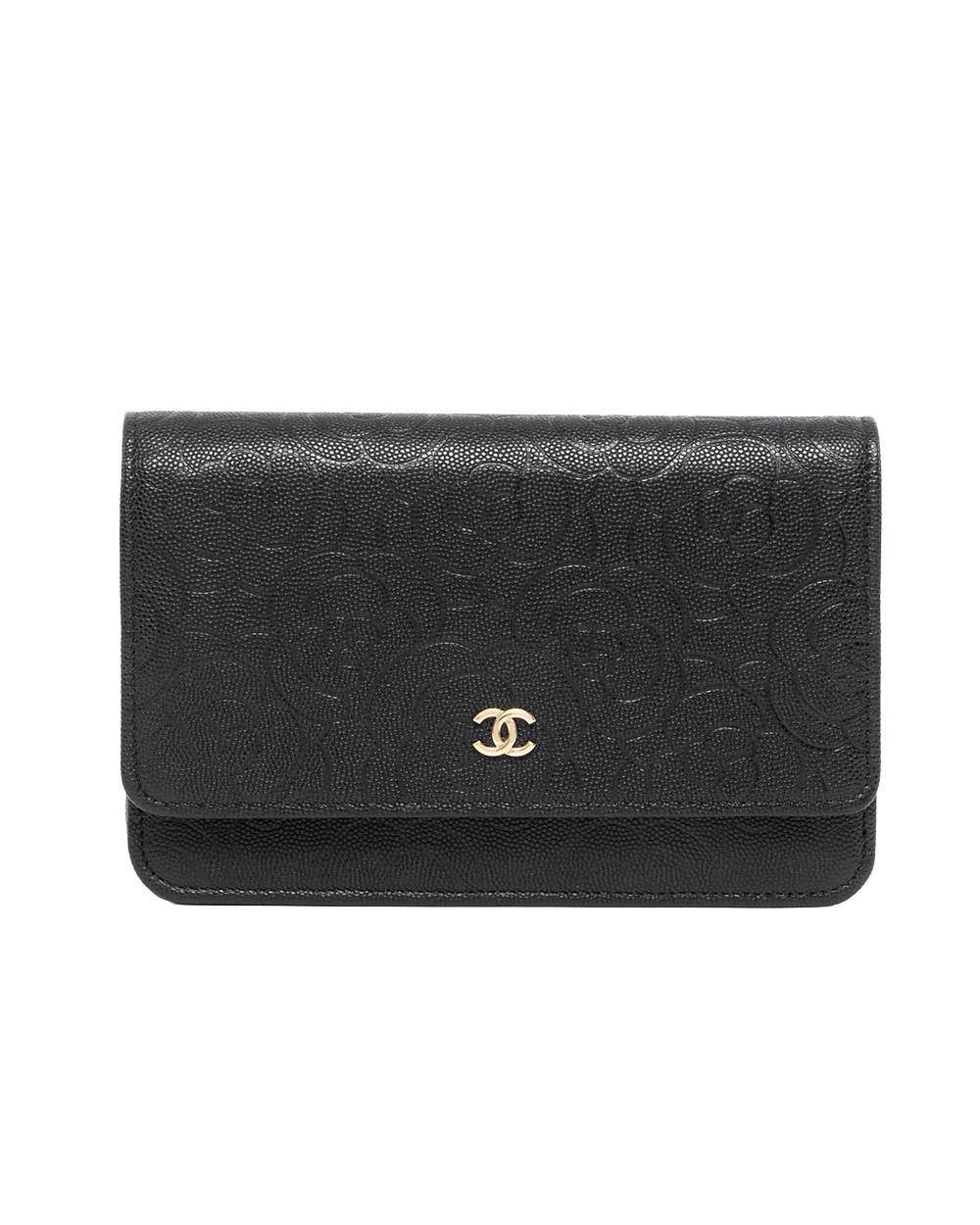 CHANEL WOC CAMELIA BLACK CAVIAR GHW HXCX0KX6 5069