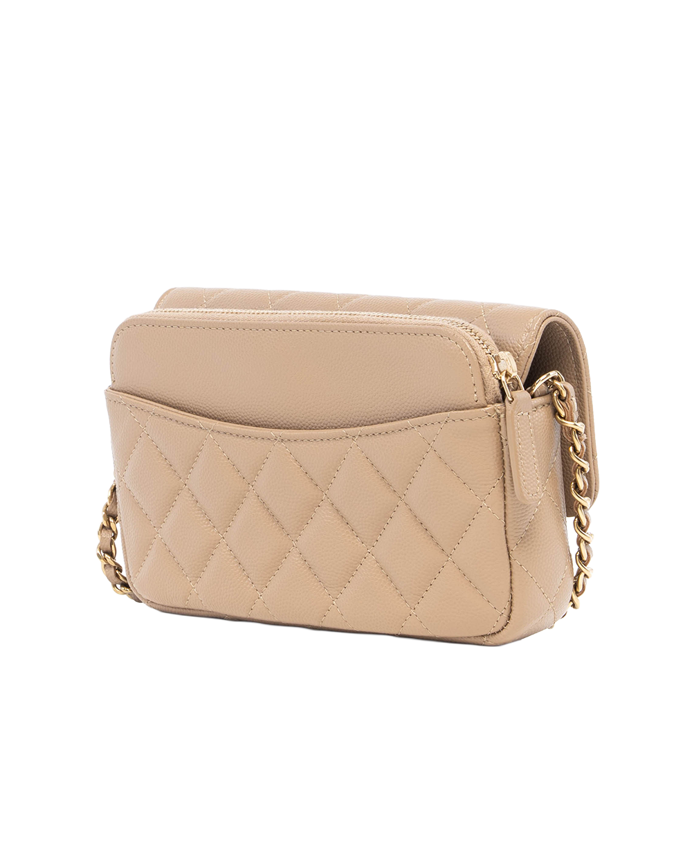 CHANEL WOC ZIPPY MINI BEIGE CAVIAR GHW XA9XC468 0607