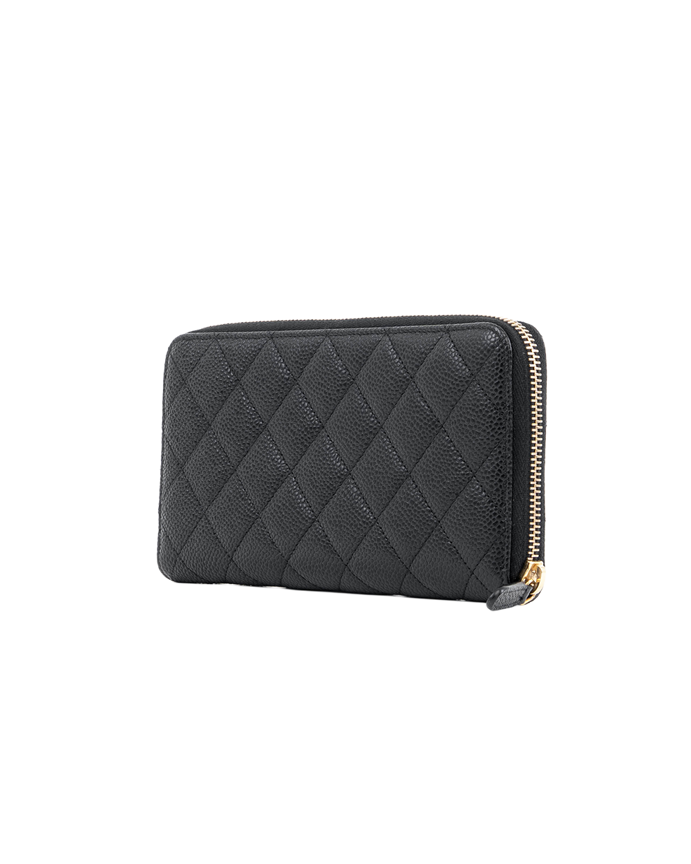 CHANEL ZIPPY LONG BLACK CAVIAR GHW 20839012 00583
