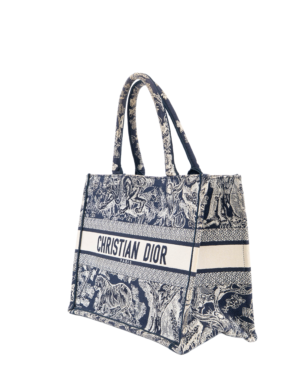 DIOR BOOK TOTE MEDIUM BLUE TOILE DE JOU OBLIQUE JACUARD 50 MA 1211 8128