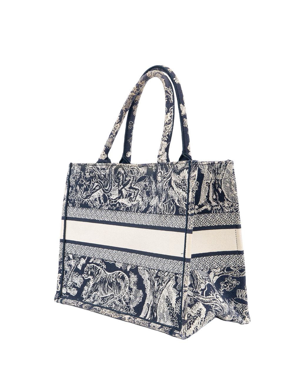 DIOR BOOK TOTE MEDIUM BLUE TOILE DE JOU OBLIQUE JACUARD 50 MA 1211 8129