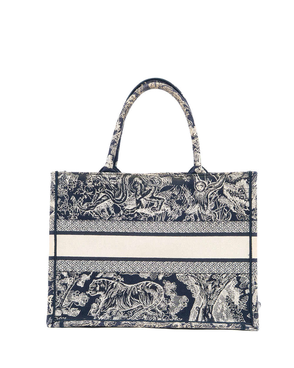 DIOR BOOK TOTE MEDIUM BLUE TOILE DE JOU OBLIQUE JACUARD 50 MA 1211 8130