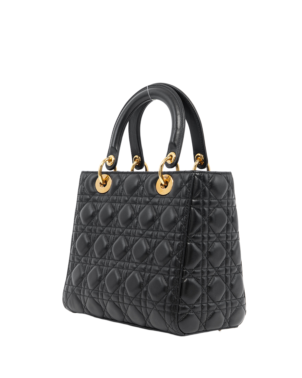 DIOR LADY MEDIUM BLACK LAMB GHW 18 MA 0117 4003