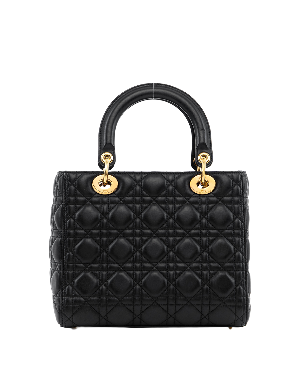 DIOR LADY MEDIUM BLACK LAMB GHW 18 MA 0117 4004