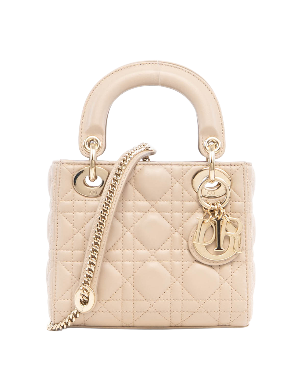 DIOR LADY MINI BEIGE LAMB GHW 88MA 0294 04790