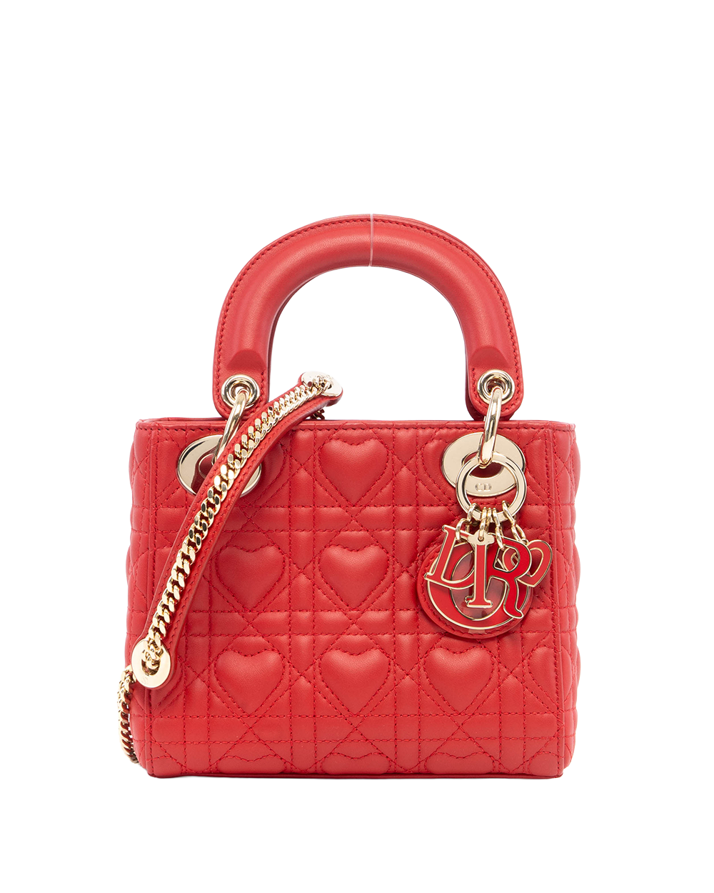 DIOR LADY MINI RED LAMB GHW 18 MA 0261 4020