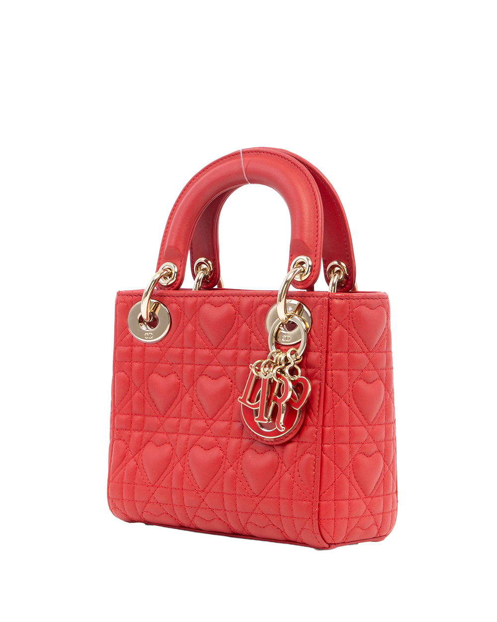 DIOR LADY MINI RED LAMB GHW 18 MA 0261 4022