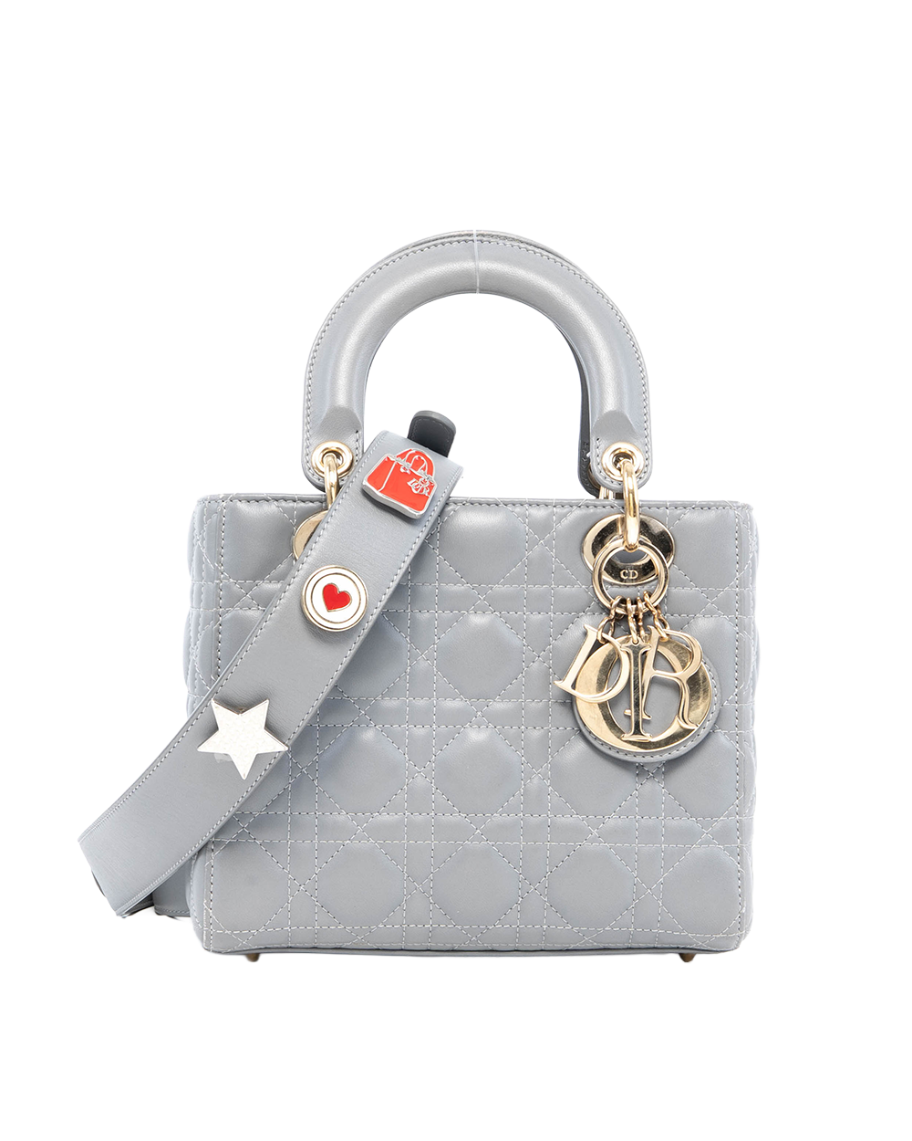 DIOR LADY SMALL GREY LAMB GHW 29 MA 0127 01533