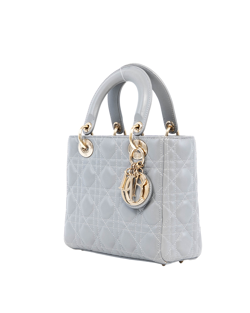 DIOR LADY SMALL GREY LAMB GHW 29 MA 0127 01535