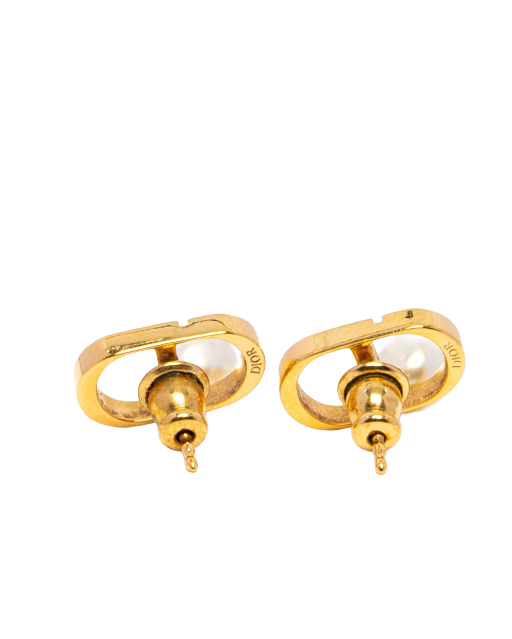 DIOR PETIT CD EARRINGS GOLD PEARL GHW 5178