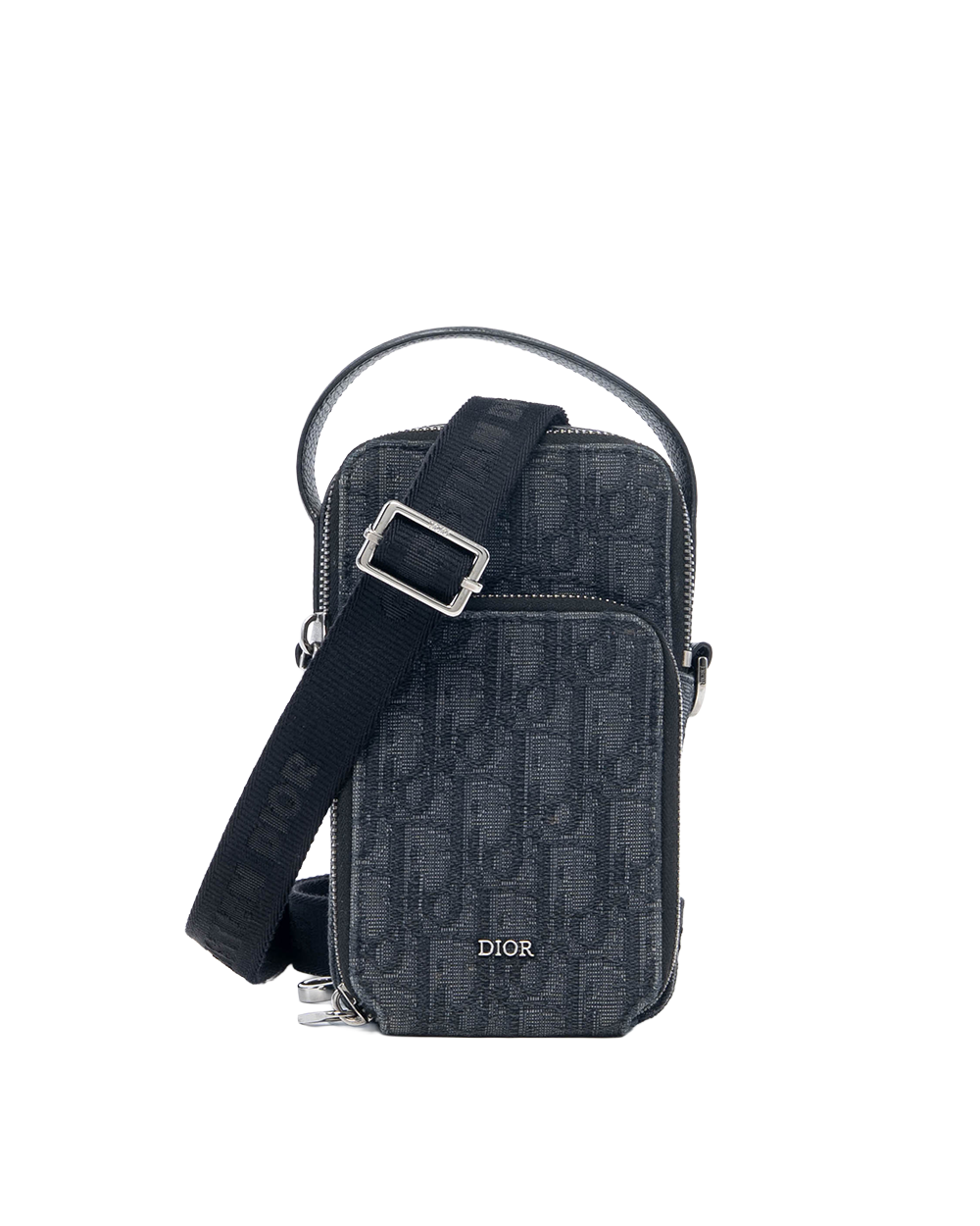 DIOR PHONE WITH CHAIN BLACK OBLIQUE JACUARD SHW 11 BO 0231 05454