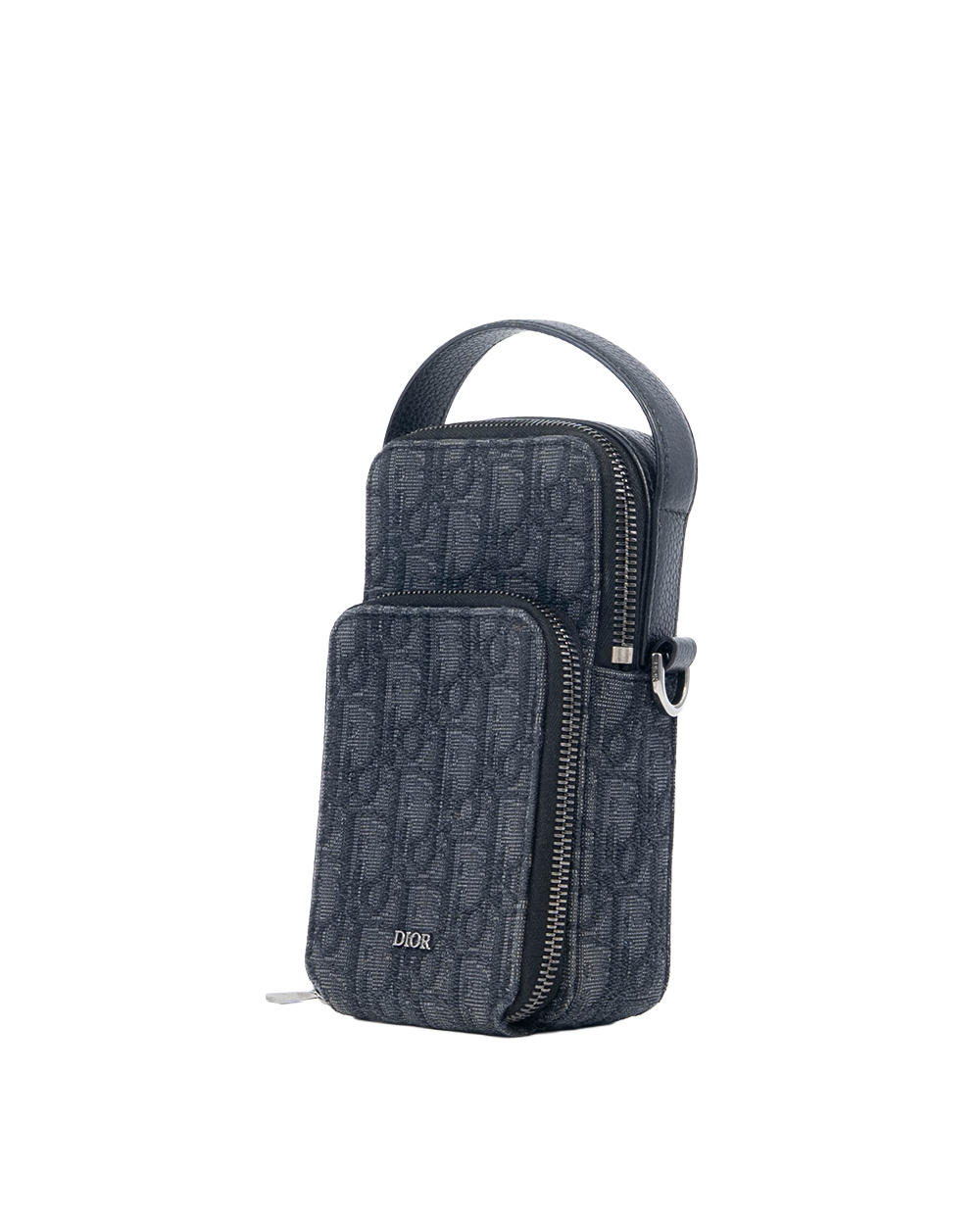 DIOR PHONE WITH CHAIN BLACK OBLIQUE JACUARD SHW 11 BO 0231 05456