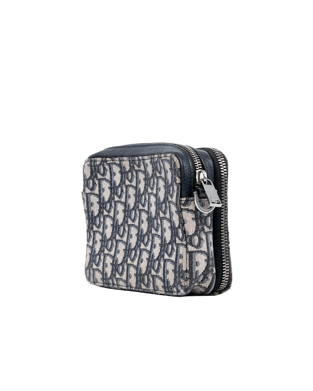 DIOR POUCH WITH STARP BLUE OBLIQUE JACUARD SHW 22 BO 1109 01088