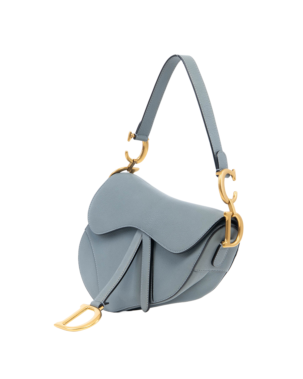DIOR SADDEL BELT BAG MEDIUM BLUE CALF GHW 05 RU 0222 08307