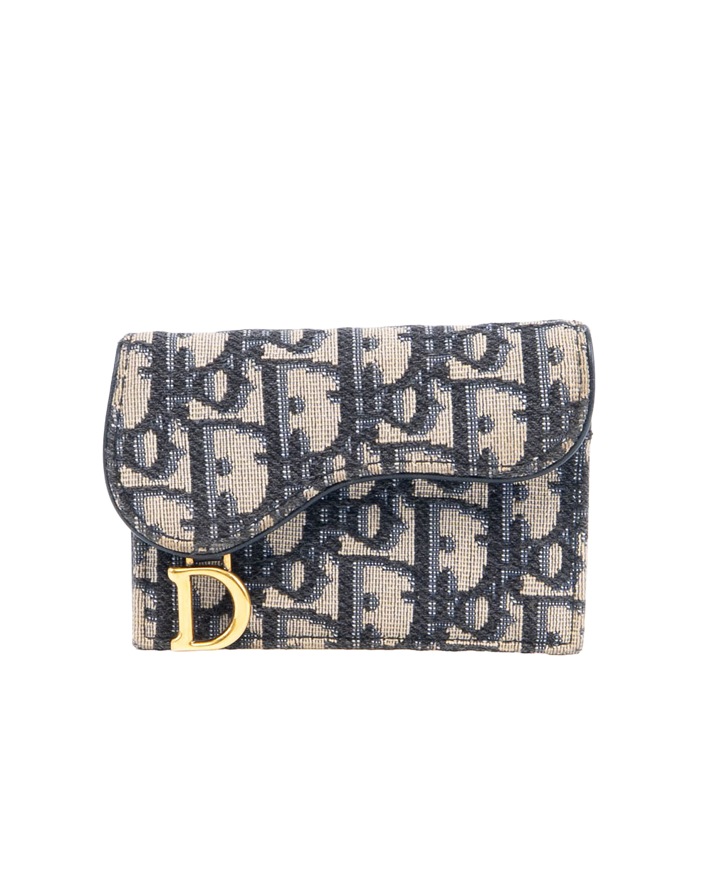 DIOR SADDEL WALLET SHORT OBLIQUE JACQUARD GHW 43 MA 0290 1132