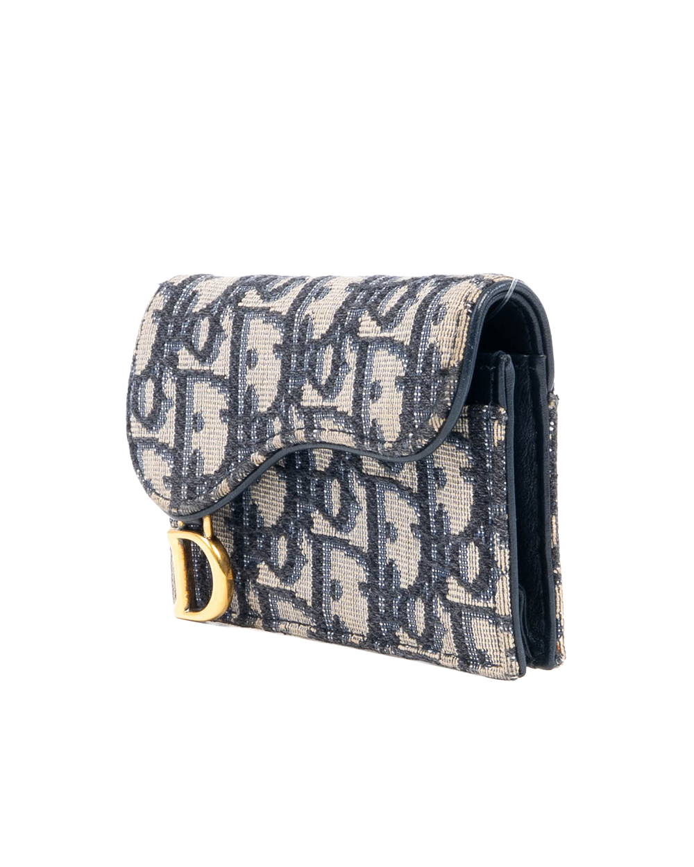 DIOR SADDEL WALLET SHORT OBLIQUE JACQUARD GHW 43 MA 0290 1133