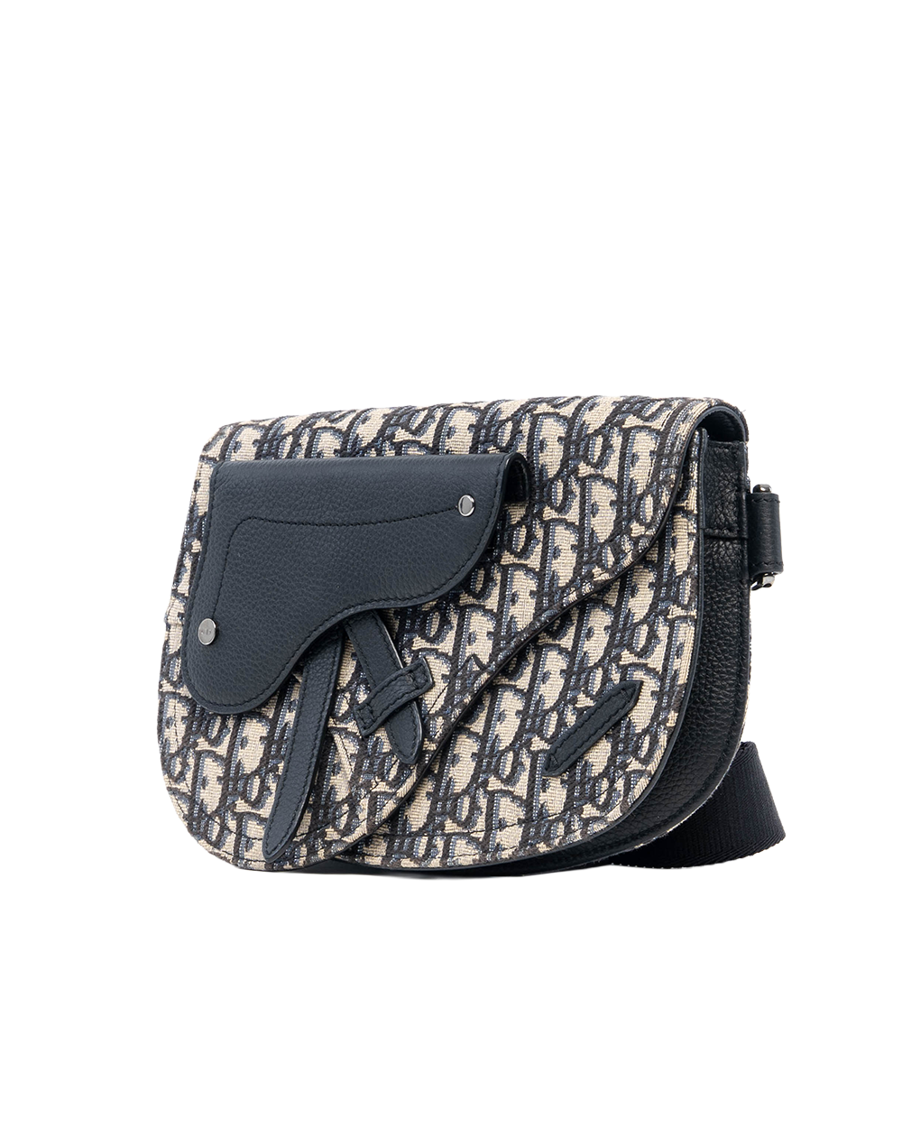DIOR SADDLE BAG BLUE OBLIQUE JACUARD SHW BO 0262 01312