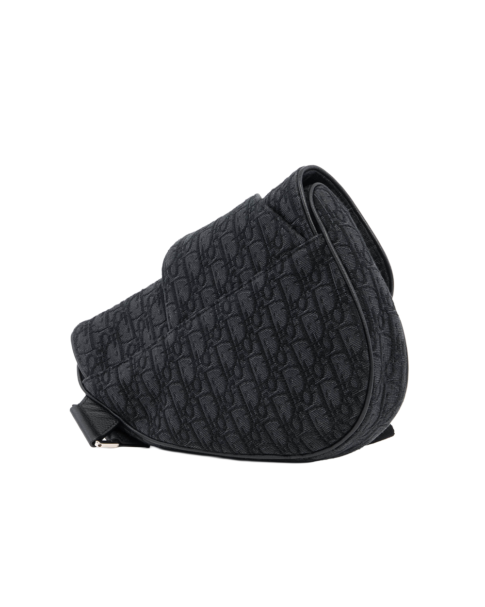 DIOR SADDLE BELT BAG BLACK OBLIQUE JACUARD SHW 16 BO 0243 8301