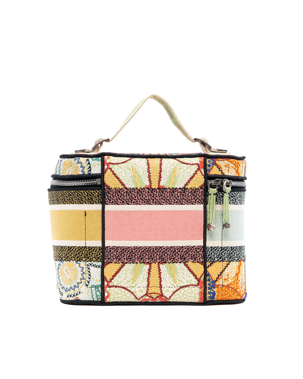DIOR TRAVEL VANITY CASE BAG PINK GREEN JACQUARD SHW 50 MA 1200 8041