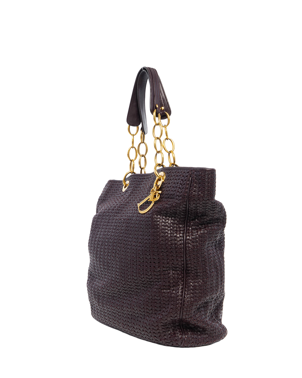 DIOR WOVEN TOTE RED BURGANDY CALF GHW 01 RU 0038 5177