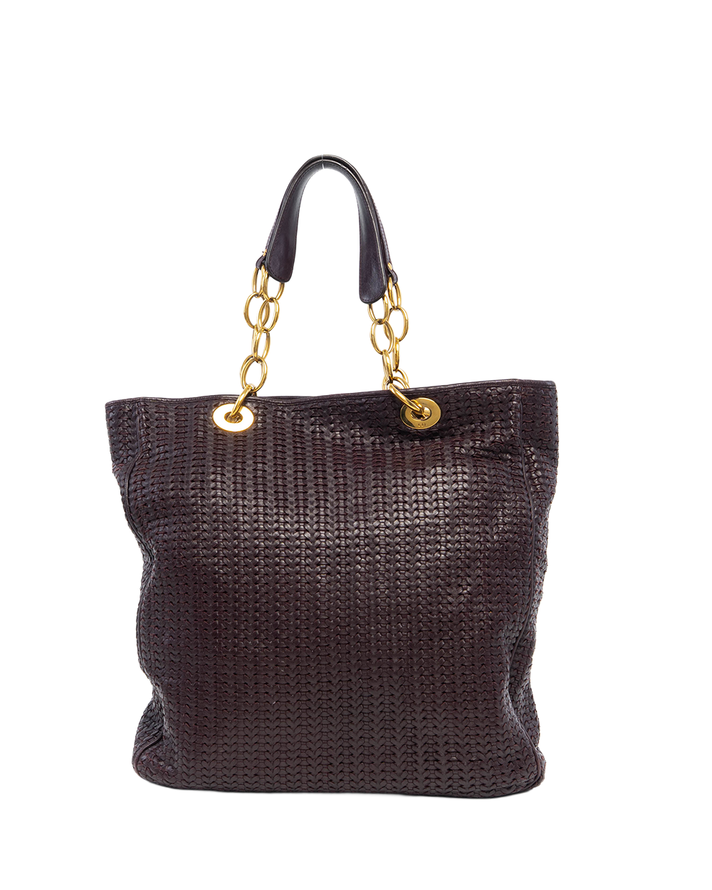 DIOR WOVEN TOTE RED BURGANDY CALF GHW 01 RU 0038 5179