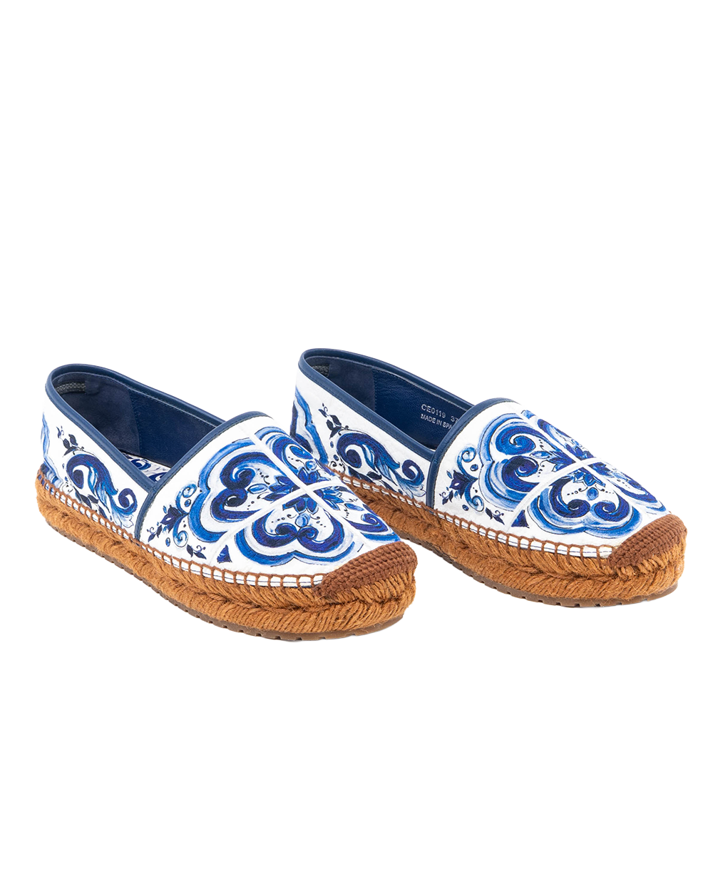 DOLCE&GABBANA ESPADRILLES 37 BLUE CE0119 8219