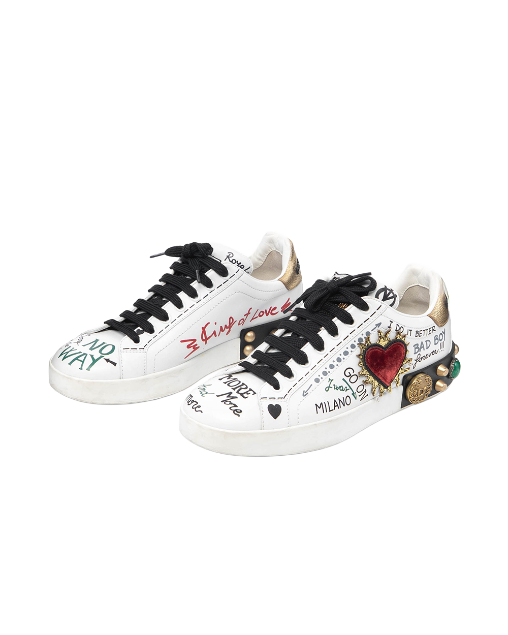 DOLCE&GABBANA SNEKER 5.5 WHITE GHW 8213