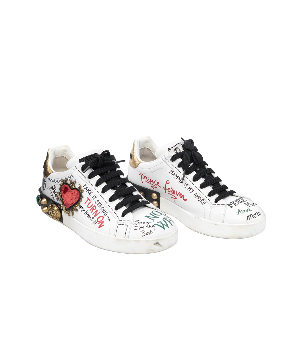 DOLCE&GABBANA SNEKER 5.5 WHITE GHW 8214